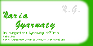 maria gyarmaty business card